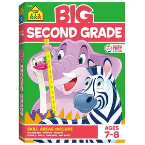 School Zone Big Second Grade Workbook: 320 Pages, 2nd Grade, Word Problems, Reading Comprehension, Phonics, Math, Science, Ages 7 to 8 Paperback – April 10, 2019