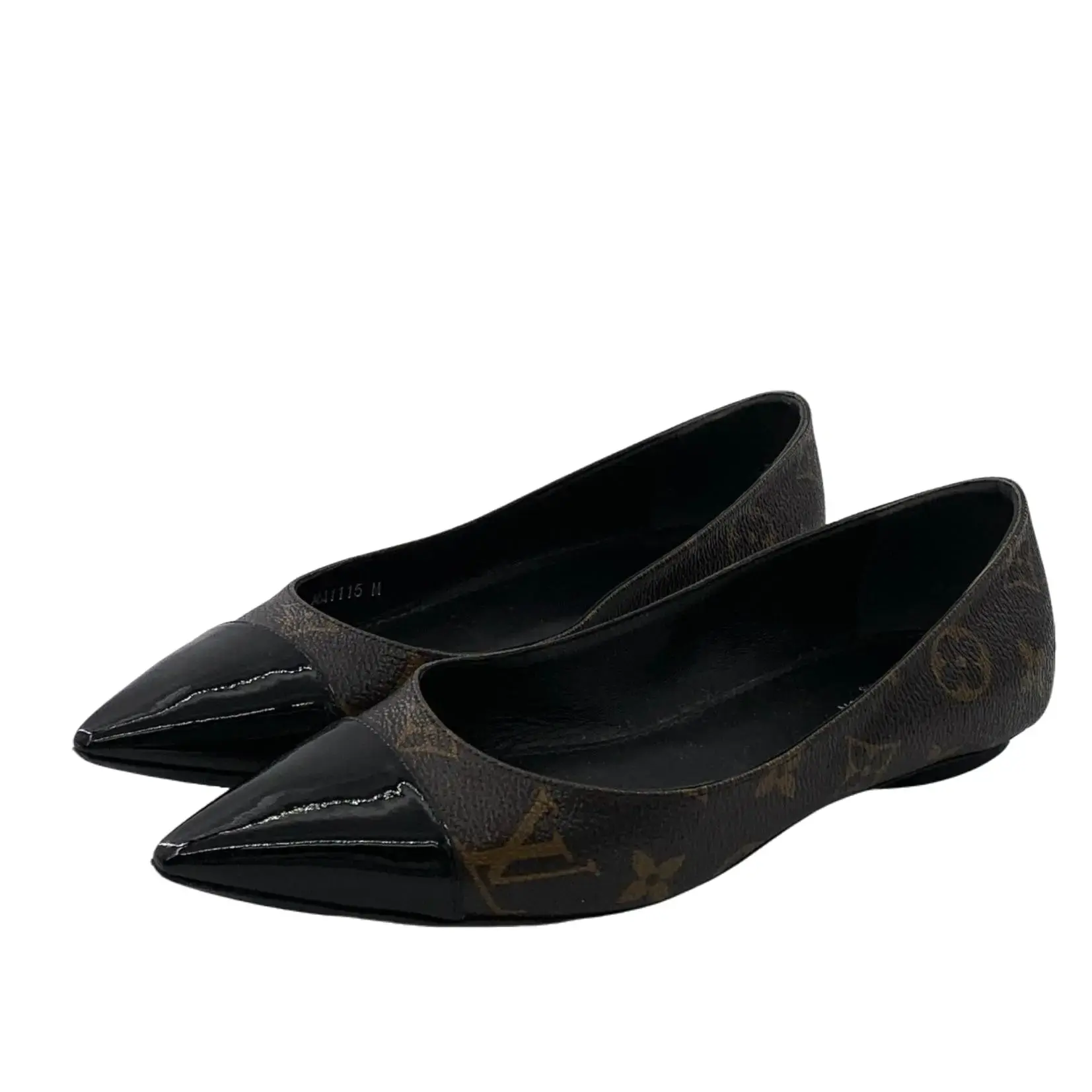 RDLT-Louis Vuitton Size 36 Dark Brown Pointed Toe Monogram Flat Shoes-H35953