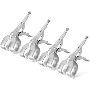 9" Locking Pliers Set, 4 Pack Metal Welding Clamps with Quick-Lock Release, Heavy Duty C-Clamp Vice Grips for Welding, Woodworking, Auto Repair, Sheet Metal Holding (4 Pack)