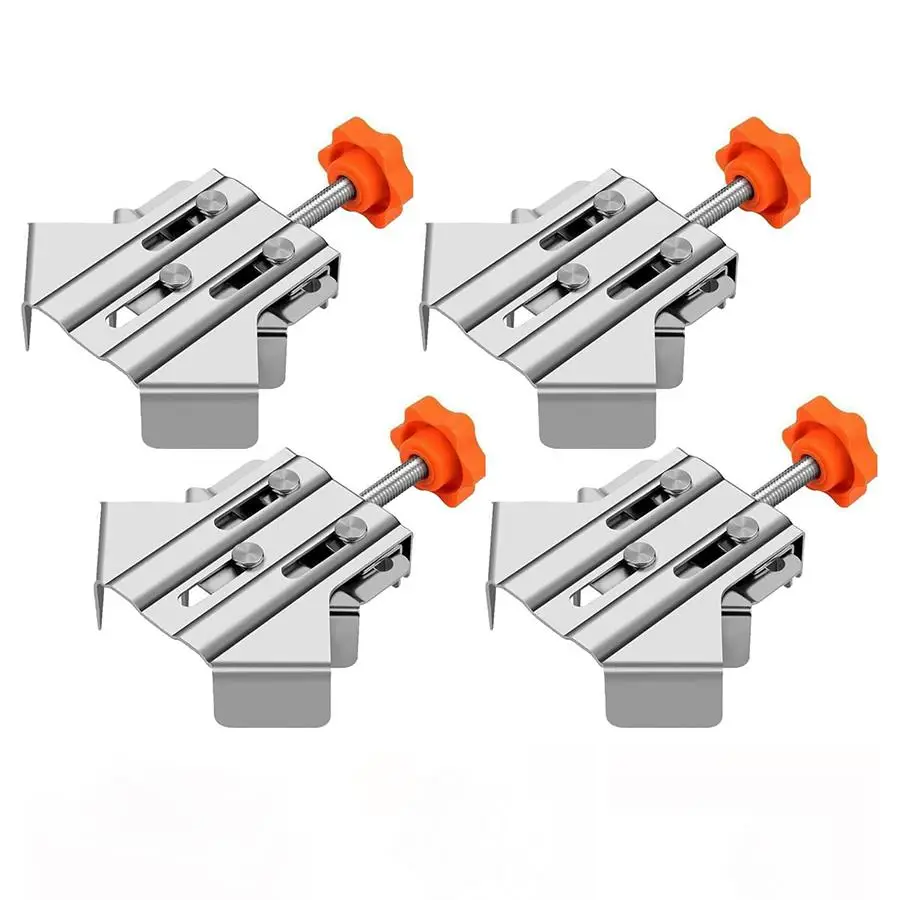 Stainless Steel Corner Clamp, Right Angle Clamp, Professional Woodworking Adjustable Fixer Tools, Multipurpose Clamps, Hardware, Industrial, Handle