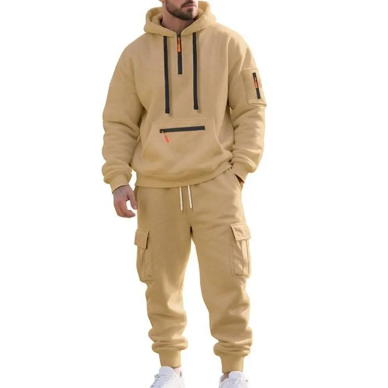 Single piece hoodie khaki