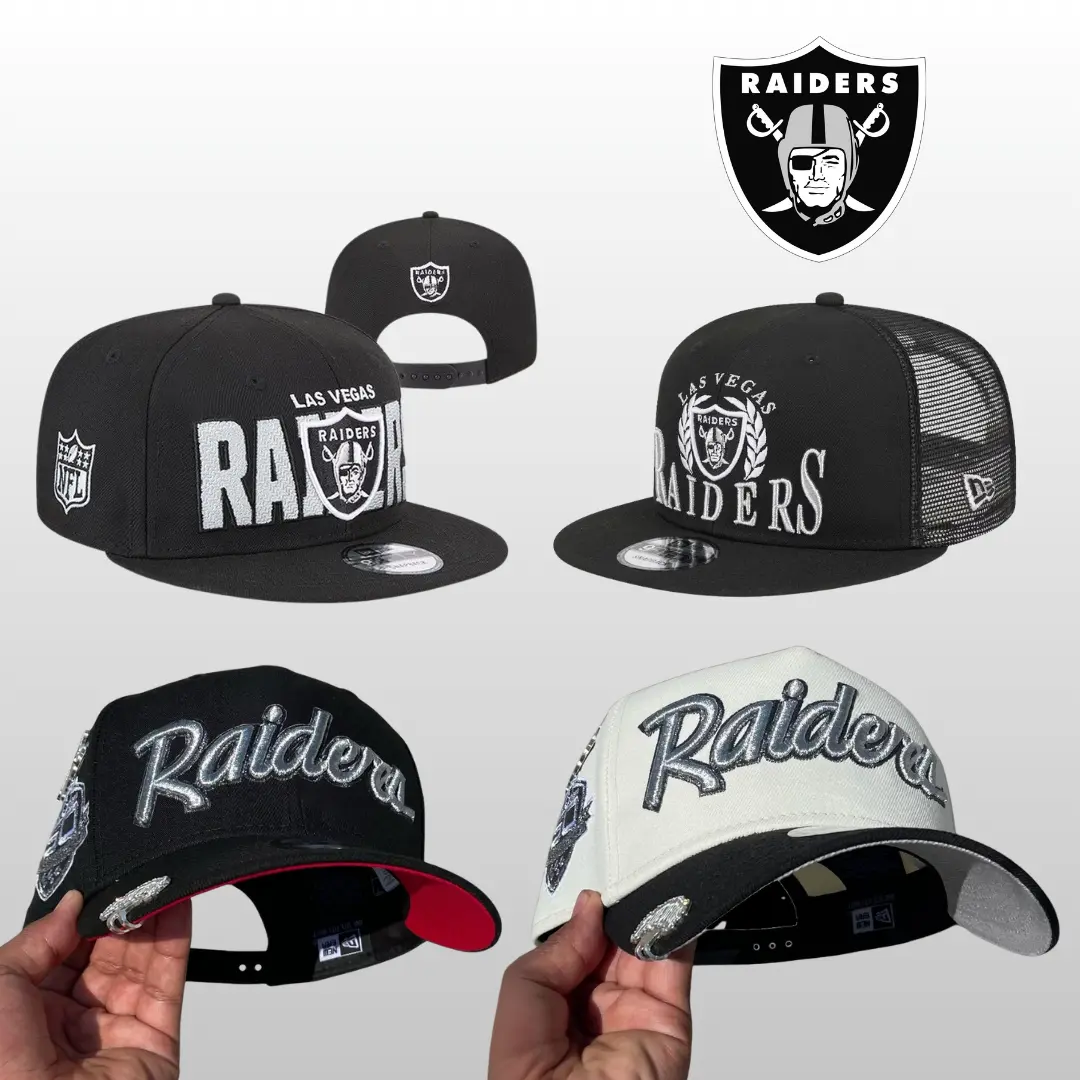 New Era Las Vegas Raiders Trucker Snapback Cap – NFL Adjustable Hat with Embroidered Raiders Shield Logo for Men & Women, Limited Edition 2026 Urban Streetwear Gorra premium, ideal para destacr tu estilo en TikTok.