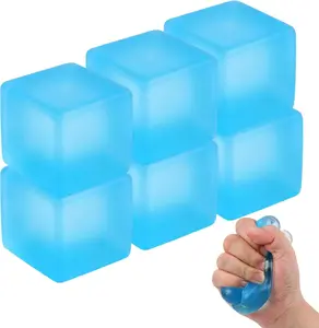 Ice Cube Stress Ball, 2026 New Squishy Stress Ice Cube Fidget Toys, Stress Relief Toys Squeeze Toys for Adults (6)
