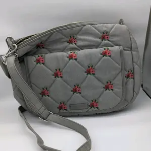 Vera Bradley Carson Hobo Crossbody in Denim Gray