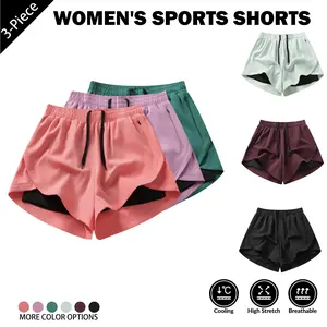 3PCS-2026 NEW WOMEN'S SPORTS SHORTS, QUICK-DRY BREATHABLE & ANTI-EXPOSURE