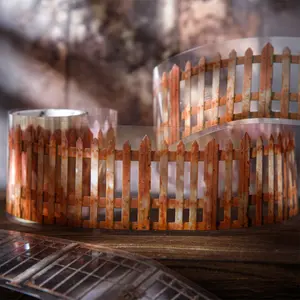 6 Rolls 12m Vintage Fence Tape Rust Fence Theme Retro Style PET Waterproof Material Self adhesive DIY Planner Decoration Scrapbook Journal Material Tape