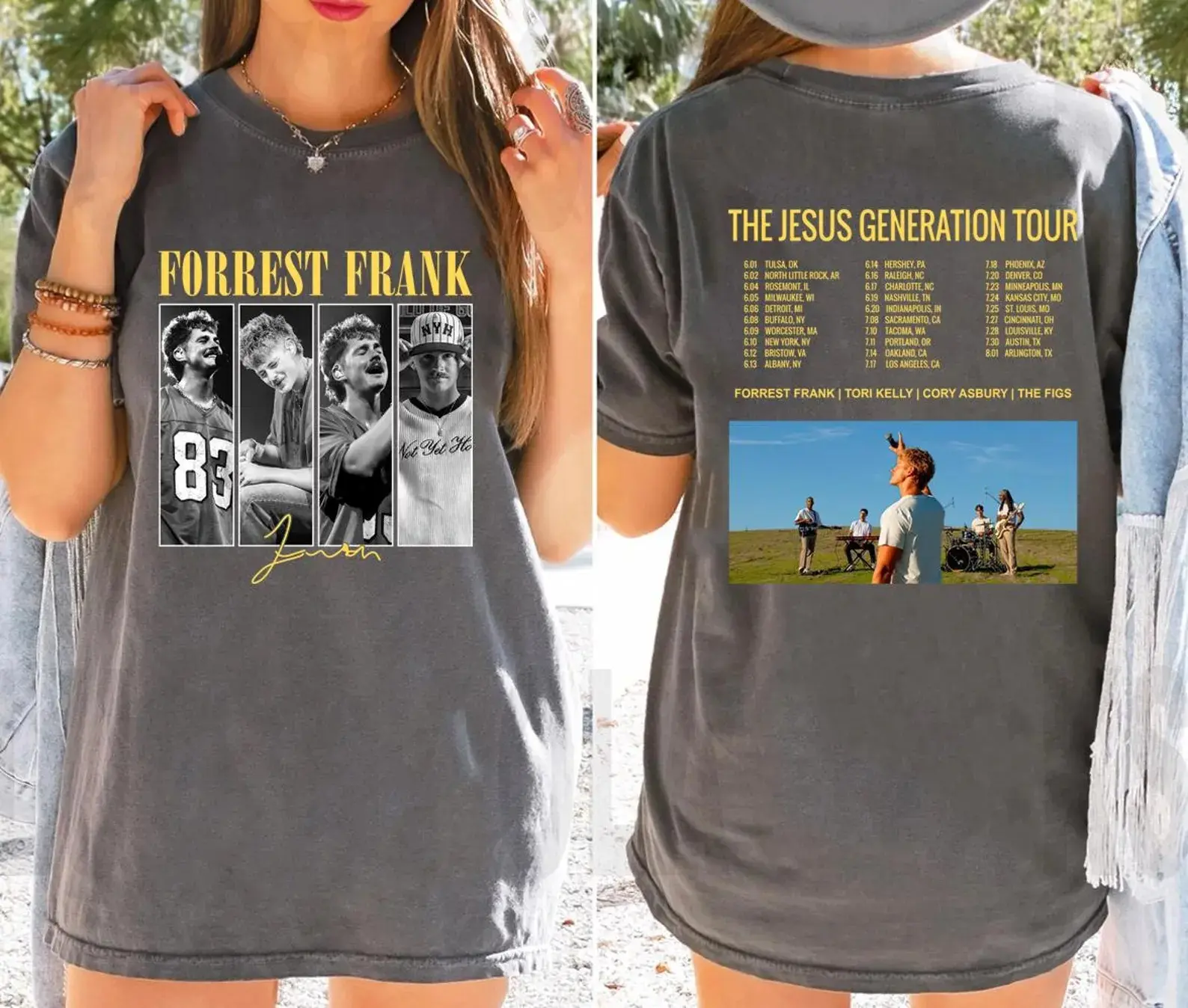 Forrest Frank Shirt The Jesus Generation Tour, Comfort Colors Christian Music Tee, Forrest Frank Fan Gift, Concert Merch Graphic Shirt