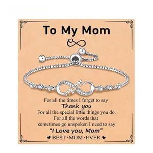 Eclat Mystique Infinity Love Heart Bracelets for Women Girls Birthday Christmas Valentine's Day Jewelry Gifts for Mom Daughter with Inspirational Message Card Valentine’s Day gift