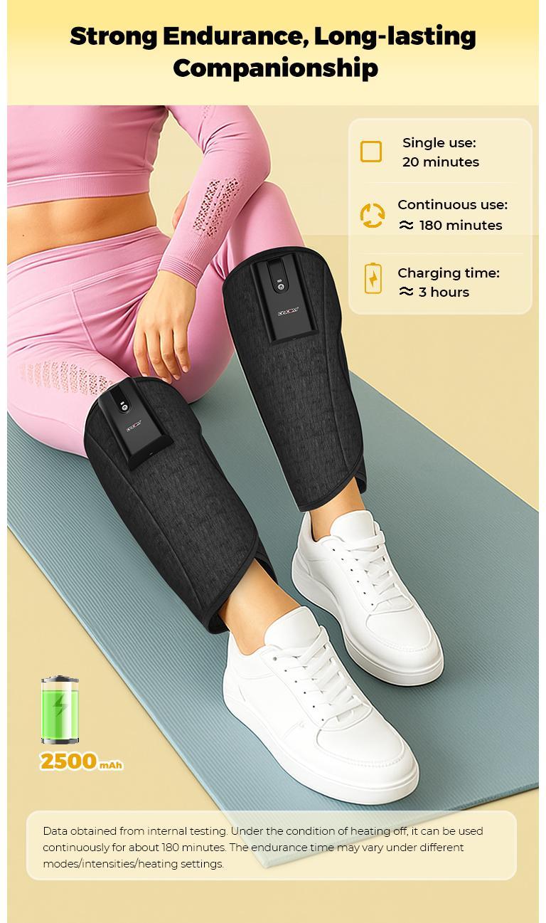 CINCOM Cordless Calf Massager Wireless Leg Compression Massager for Improved Circulation & Muscle Relaxation, Portable Daily Recovery Device Easy to Use Leg Spa Machine
