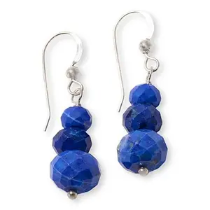 Mine Finds by Jay King Sterling Silver Lapis Bead Drop Earrings