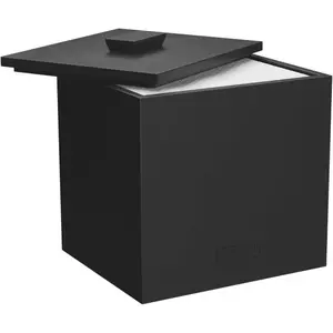 Cement Box for 50 Disposable Towels XL (Towels NOT Included), Concrete Container for Face Towelettes Bathroom Counter Storage, Cleansing Facial Dry Wipes - Matte Onyx