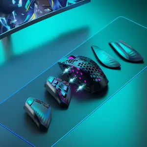 [New]SOLAKAKA SM809 Pro Ergonomic MMO Gaming Mouse, 9 Side Buttons, 16 Programmable Macros, 24000 DPI RGB, Black, Backlit