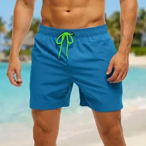 Men's Stretch Quick-Dry Swim Trunks with Pockets - Casual Summer Bathing Suit for Surfing, Vacation - Blue Summervibes Swimmingshorts