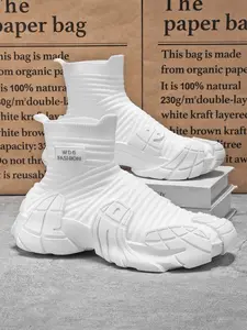 Men's Fabric High-Top Sneakers, Stylish and Comfortable Footwear for Everyday Wear, Perfect for Casual Outings and Sports Activities, Athletic Sneakers