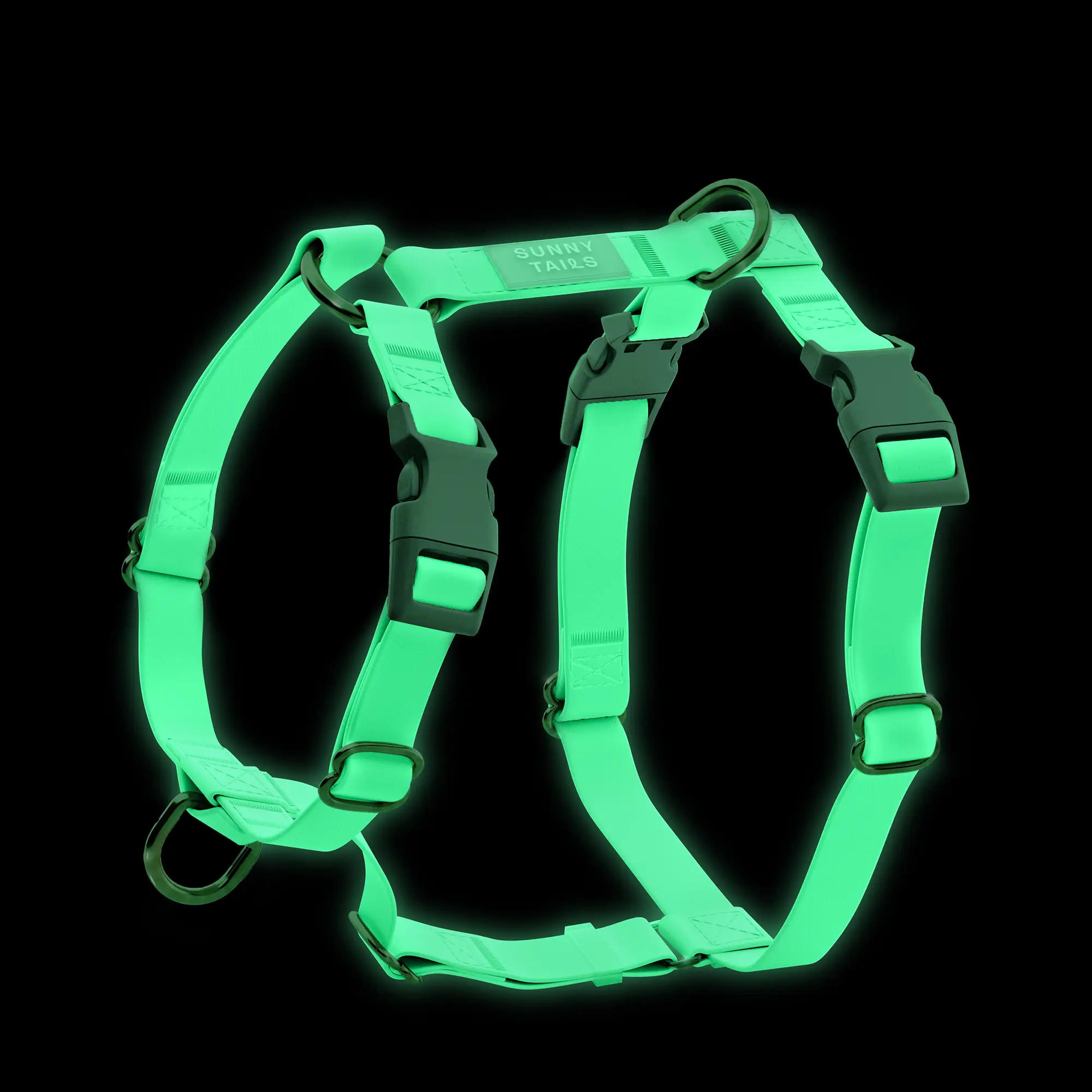 Lunar Glow in the Dark Waterproof Dog Harness