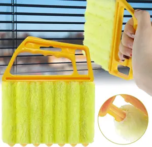 2 Pcs Blind Cleaner Duster Tool 7-Finger Dusting Cleaner for Window & Air Conditioner Handheld Mini Duster Brush for Wood Blinds Dust Dirt - Cleaning