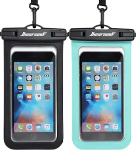 Waterproof Phone Pouch, IPX8 Waterproof Phone Case for iPhone 17/16/15/14 Pro Max, Cell Phone Dry Bag for Beach & Cruise Essentials, Touch Screen, Lanyard Included, 2 Pack (Fits Up to 8.9”)