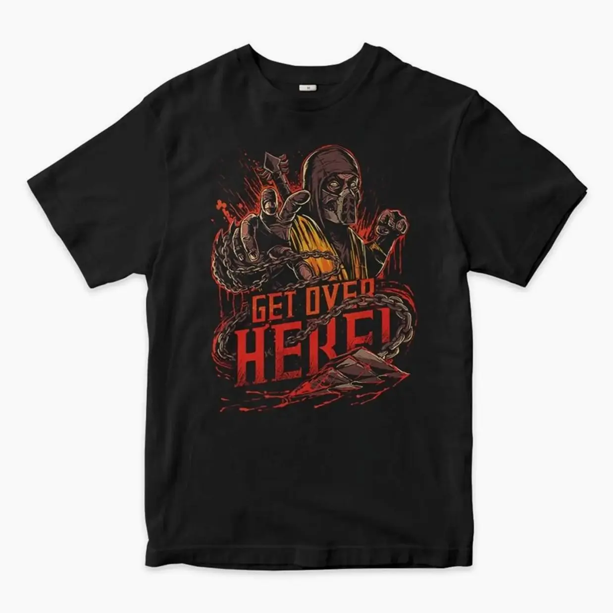 Mortal Kombat Scorpion Get Over Here T-Shirt, Men's Women's Sizes XEC