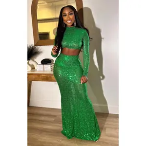 Sequin Mermaid Skirt Set