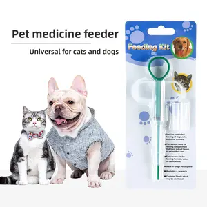 Pet Medicine Feeder Syringe Push Type Feeding Water Dispenser Food Feeder Liquid Medication Stick for Cats Dogs, Easy Use Pet Care Tool