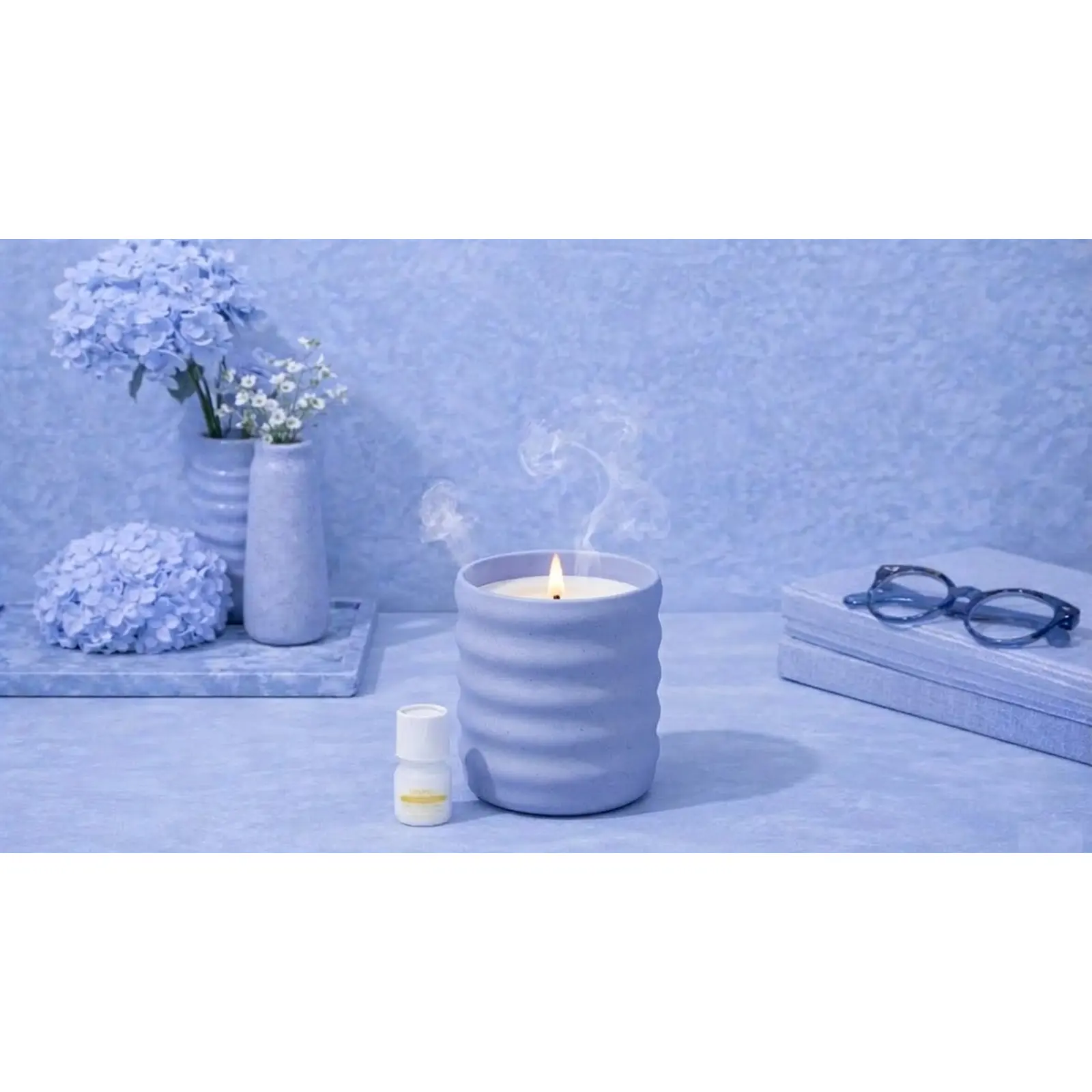 Flameless Candle Diffuser- Bubble Blue