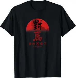 Ghost of Tsushima Ghost in Rising Sun T-Shirt