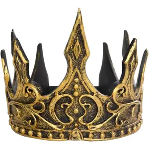 Regal 's Crown,Adjustable Royal Crown Prince Tiara,Medieval  Costume Accessories for Adult