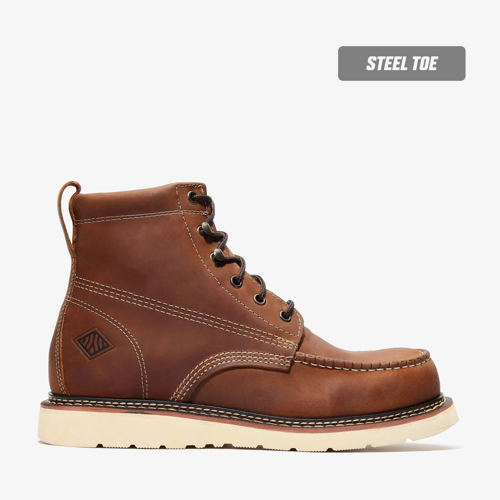 FRONTIER CLASSIC 6" MOC TOE (STEEL TOE) CRAZY BROWN FRONTIER CLASSIC 6" MOC TOE (STEEL TOE) CRAZY BROWN