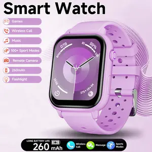 Low-power smart sports call watch, voice assistant, wireless call, message reminder, equipped with multiple sports modes, pedometer, calculator, alarm/water drink reminder, music playback, with large-capacity battery,camera remote,birthday gift for kids