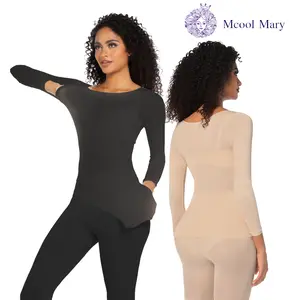 Mcool Mary Women's Winter seamless Solid Color thermal set, base layer, Ultra-soft,Ultra-light ,Super stretchy, Temperature controlled, skin friendly, non-static, Women's Long Thermal, Sleeve Thermal Crewneck, Womenswear Shapewear,underwear