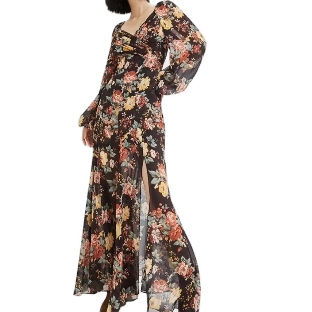 Veronica Beard Avani Silk Floral Maxi Dress in Oxblood Brown for Women - Long Sleeve, High Slit - Womenswear, Casual - TikTok Shop Veronica Beard Avani Silk Floral Maxi Dress in Oxblood Brown for Women - Long Sleeve, High Slit - Womenswear, Casual - TikTok Shop