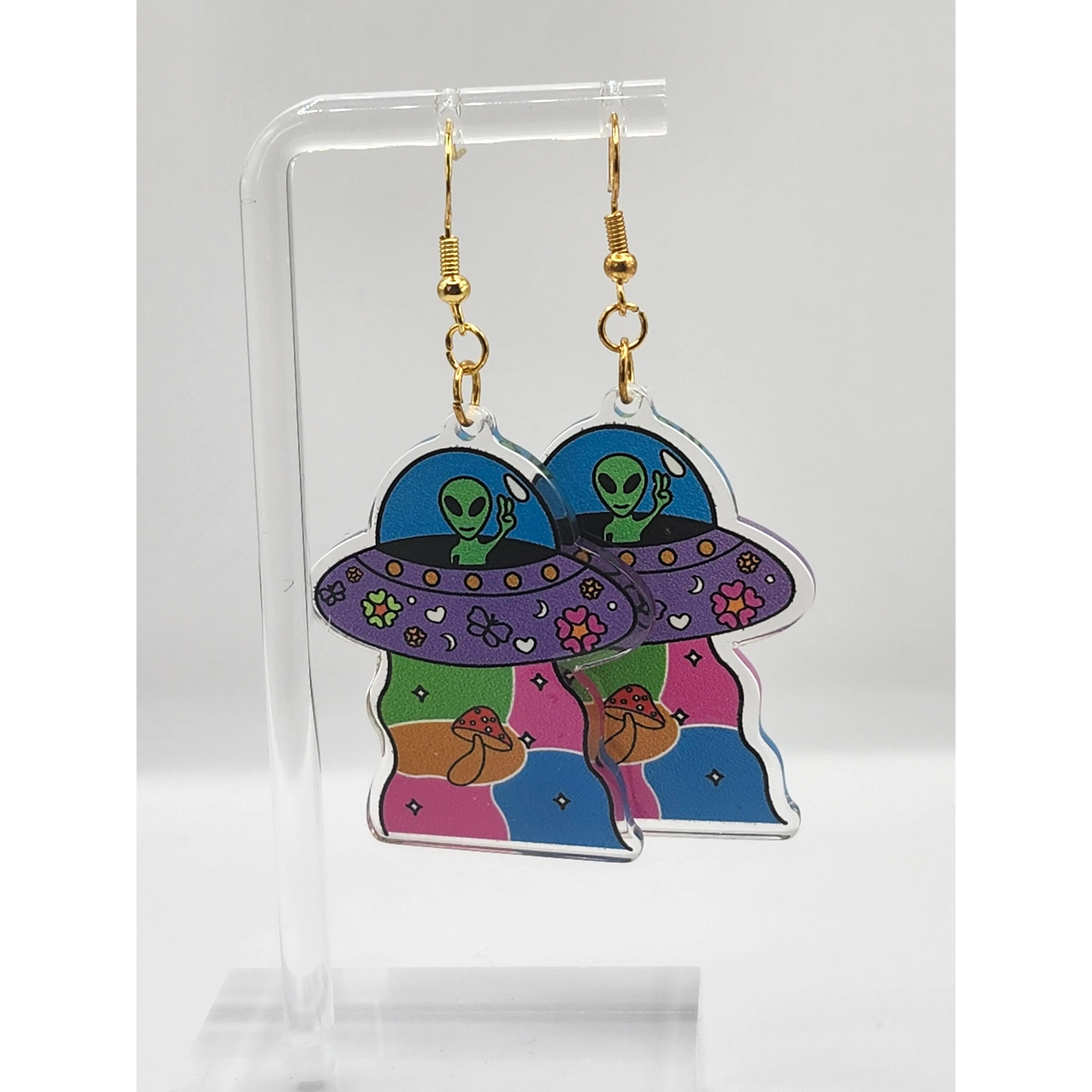Cottagecore Alien Obduction Earrings