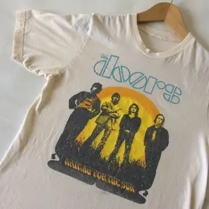Sale Up To 50% -Popular The Doors Band White Cotton Shirt Unisex Tee All Size