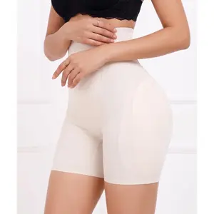 Women's High-Waisted Spandex Shapewear Shorts - Basic Piece with Smoothing Fabric, Invisible Underwear Design, Padded for a Perky Style