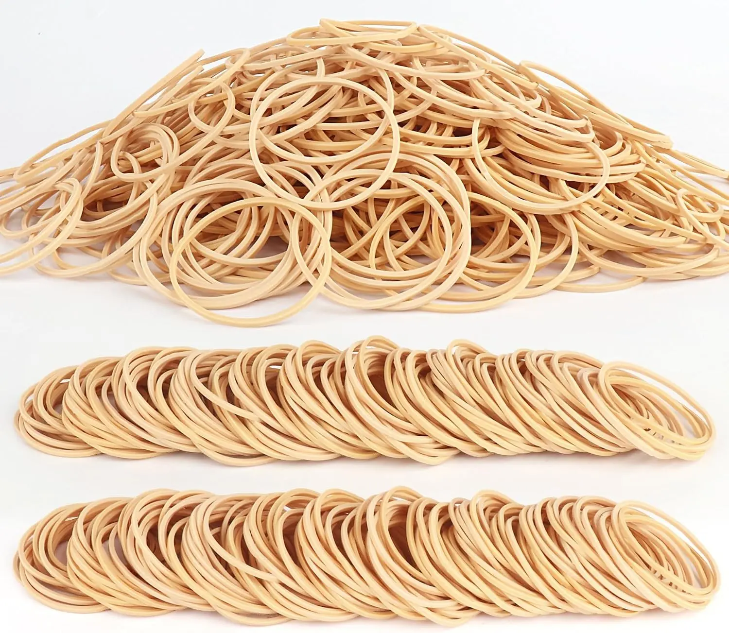 1100Pcs Rubber Bands Size #16 Rubberbands Light Brown Elastics Rubber Bands | Size16 Elastic Rubber Band #16 Thin Small Rubber Band for Office Supplies Home Supply File Folder