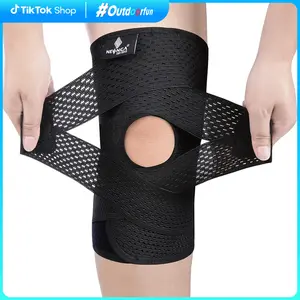 【Christmas】NEENCA Knee Brace for Knee Pain, Compression Knee Support with Air Mesh Fabric, Adjustable Knee Wrap with Side Stabilizers, Ultra-Soft Bandage for Sports, Running, Meniscus Tear, ACL, Arthritis Relief