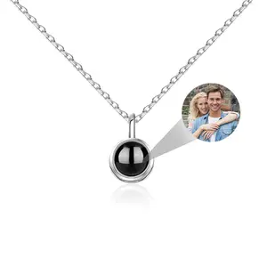 Custom Po Necklace Projection Necklace with Picture I Love You 100 Languages Personalized Necklace Jewelry Gifts for Women Hot