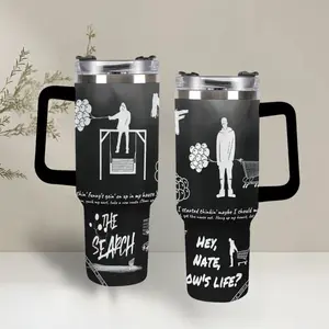 NF The Search Album Inspired Tumbler, Black White Rap Lyrics Graphic Cup, Hip Hop Fan Art Skinny Tumbler – Tumbler 20oz/40oz Gifts, Gift For Fans