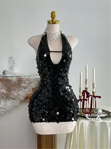 Must-Have for Parties, Valentine's Day & Gatherings! Women's Chic Sexy Luxury Beaded Tie-Waist Mini Party Dress | Elegant Style Womenswear