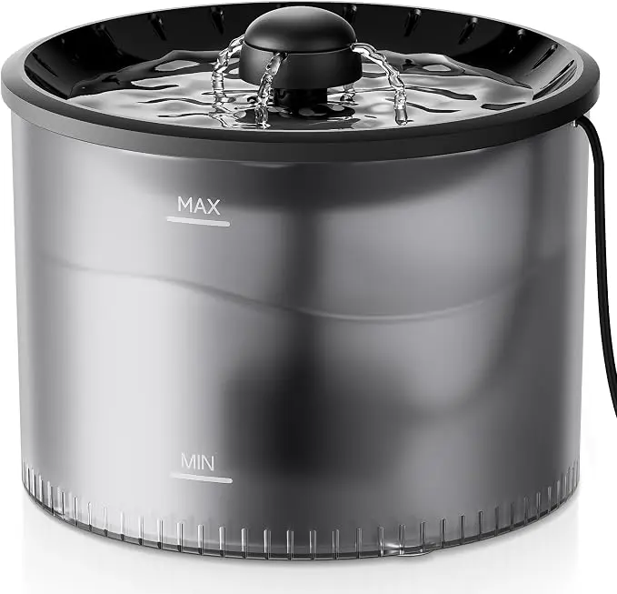 Cat Water Fountain 3L Automatic Pet Water Fountain | Ultra Quiet Water Dispenser with Filter, 2 Water Flow Modes, Removable for Cleaning, Drinking Fountain for Cats & Small Dogs