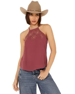 Shyanne Women's Women'S Embellished Halter Tank - Swsp24w66-Vt