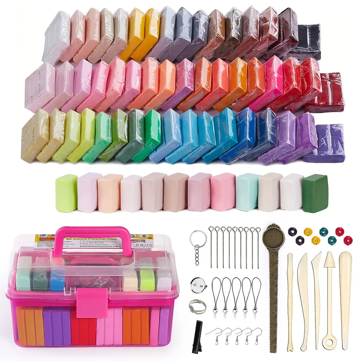 62 Color Polymer Clay Kit（Upgrade）