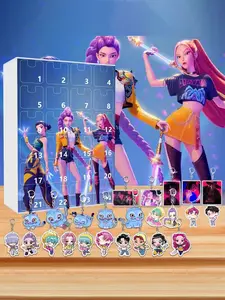 Kpop Hunter X Hunter Christmas Countdown Calendar Blind Box Set, Backpack & Car Keychain, Acrylic Pendant, Daily Surprise Gift