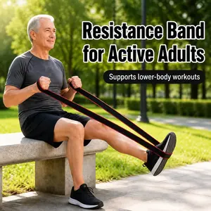 8-Segment Numbered Pilates Stretching Band for Seniors - Non-Slip Portable Resistance Band, Home Workout Gear, Glute Workout Gear, Physical Therapy & Strength Training Equipment
