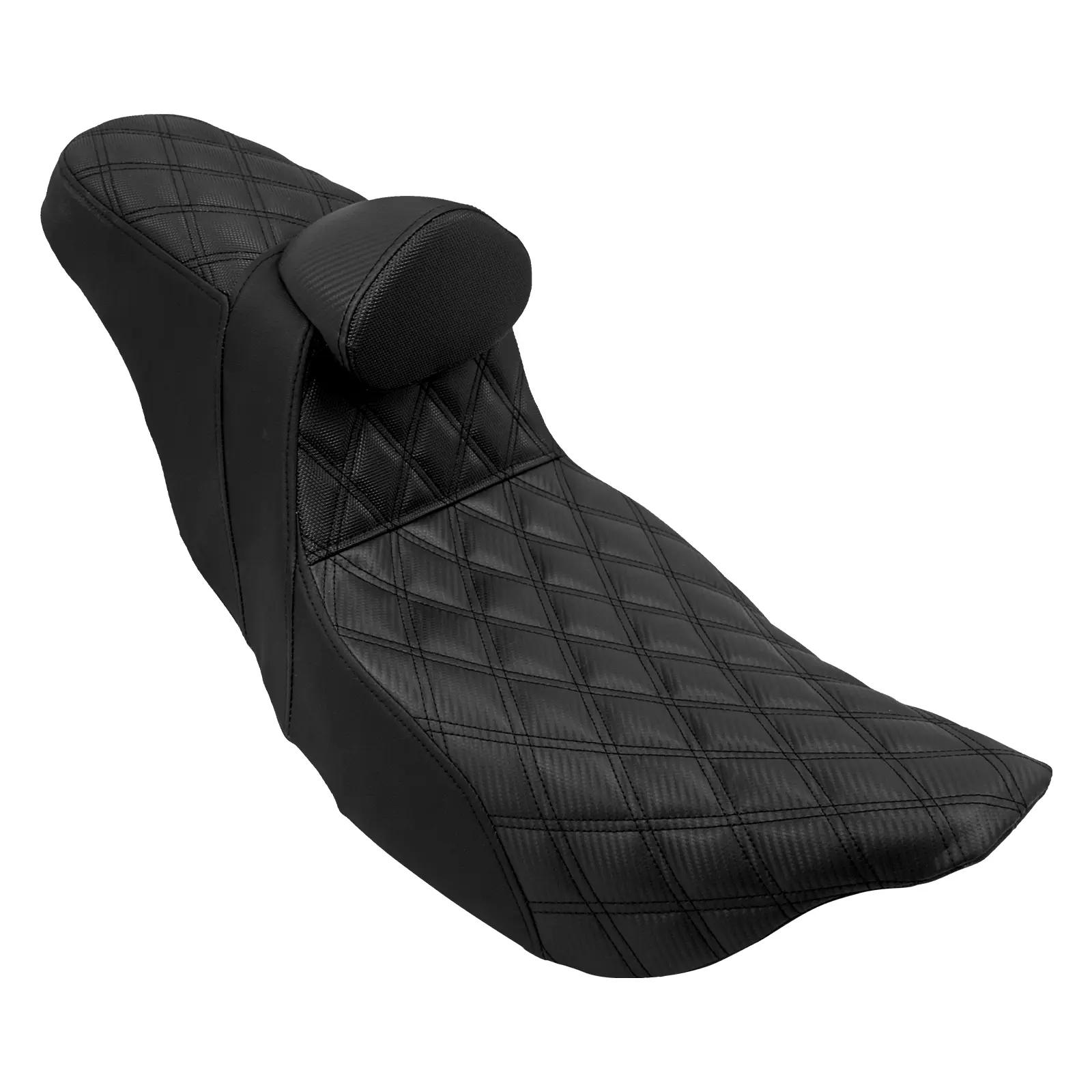 Comfort Driver & Passenger Seat Black Stitched Backrest Cushion Wear Resistant Direct Fit For Harley Touring 09-23