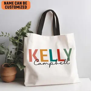 Personalized Name Tote Bag for Women Shopper Custom Gift for Her Birthday Gift