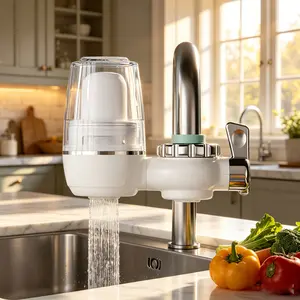 Father's Day Gift Faucet Water Filter — Easy-to-Install Kitchen Sink Filter for Dad, Reduce Chlorine & Impurities, 320 Gallon Capacity, Save Money On Bottled Water