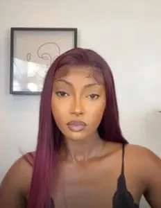 Red Diamond Pearl | LuxeFiber Ombre Lace Front (Burgundy to Red 24” 13x6)
