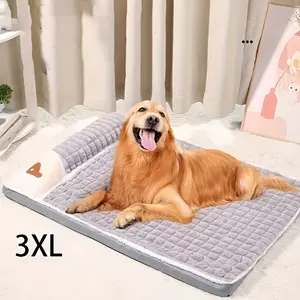 Orthopedic Memory Foam Pet Bed Mat, Rectangle Plush Dog & Cat Bed, with Detachable, Washable Liner, for All Seasons, Enhances Spinal Support for Extra Small to Large Breeds