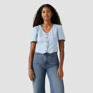 Levi's Women's Moxie Short Sleeve Denim Blouse
